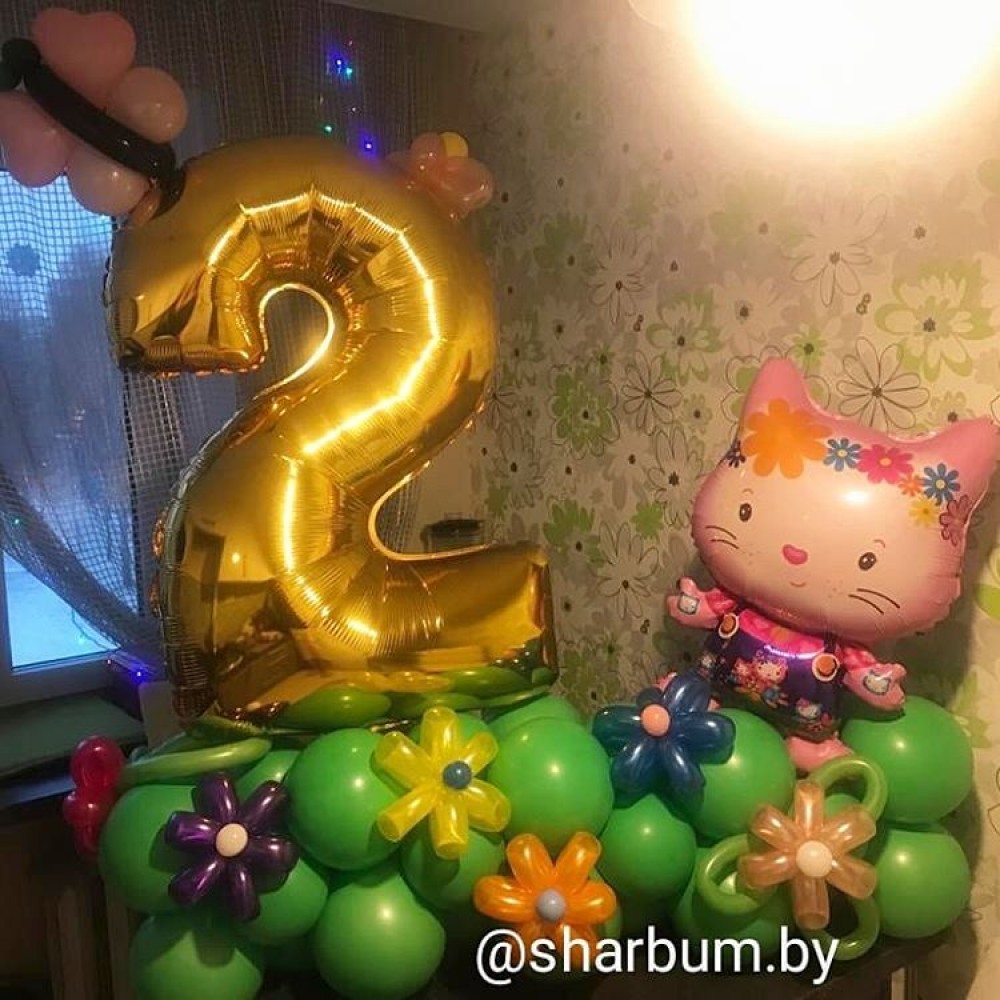 Фигуры из воздушных шаров на травке на 2 года