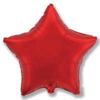 Шар с гелием фольга Звезда Красный 18&rdquo;